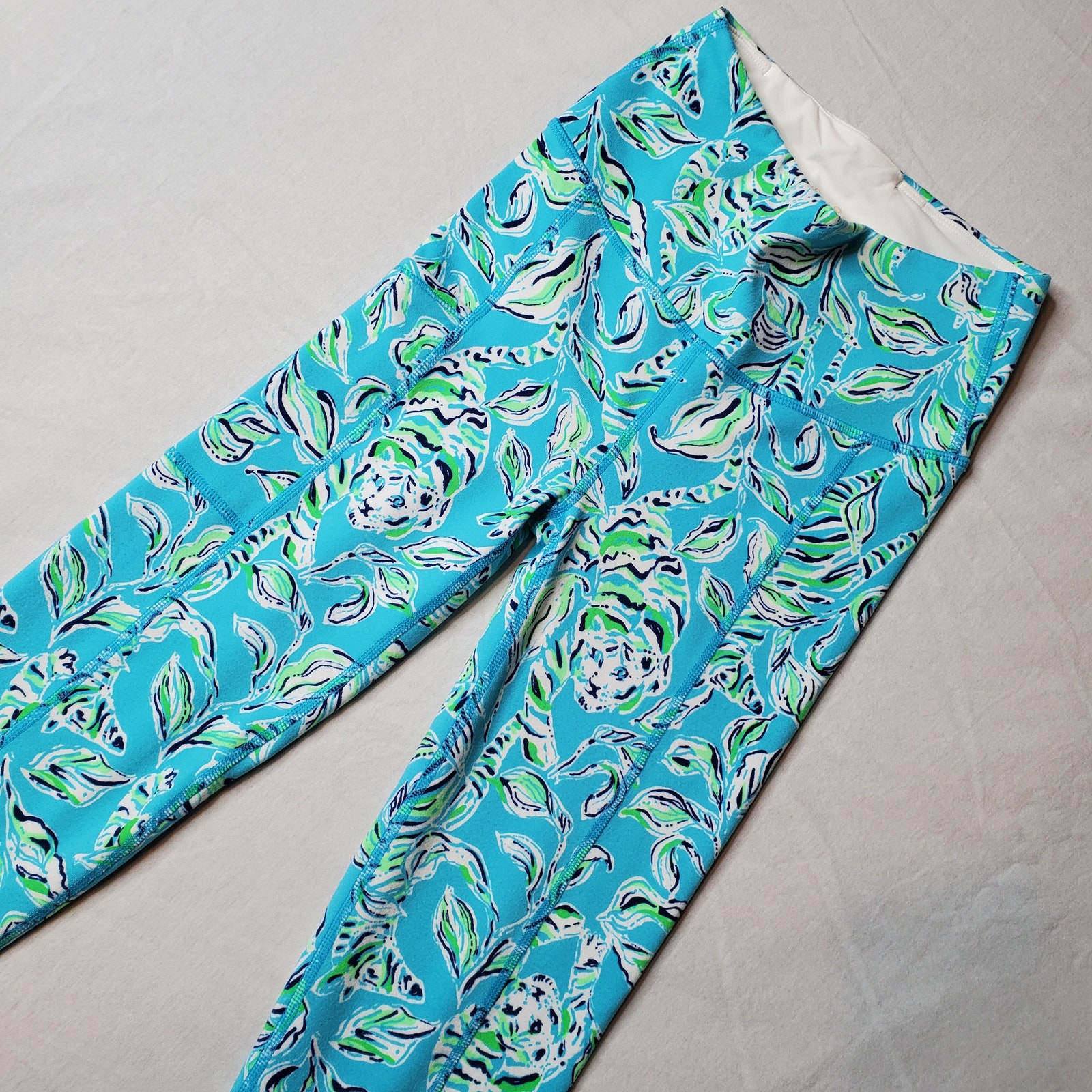 Lilly Pulitzer Womens Size Xxs Luxletic Hi Rise Weekender 24" Midi Legging Aqua